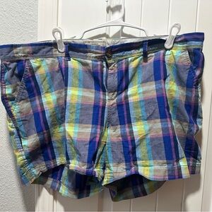 Old Navy Blue and Yellow Shorts Preppy Plaid